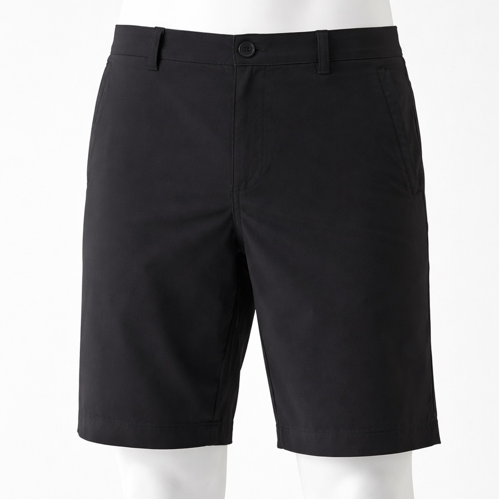 Jachs New York Men’s Black Flat Front Shorts Size W34 Casual Golf